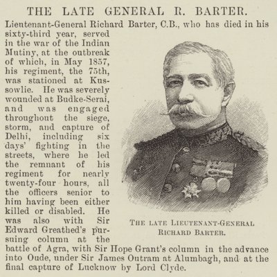Wijlen Luitenant-Generaal Richard Barter door English School