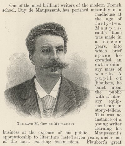 De overleden M Guy de Maupassant door English School