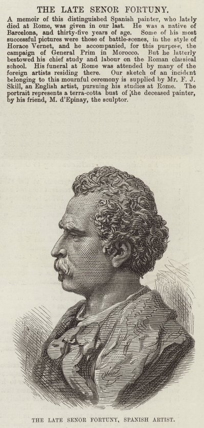 De overleden Senor Fortuny, Spaanse kunstenaar door English School