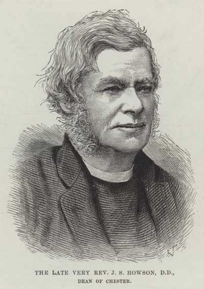 De wijlen Zeer Eerwaarde J S Howson, DD, decaan van Chester (gravure) door English School