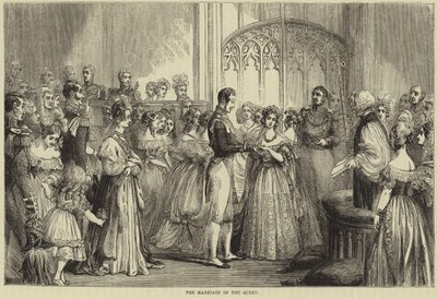 Het huwelijk van Koningin Victoria en Prins Albert van Saksen-Coburg en Gotha door English School