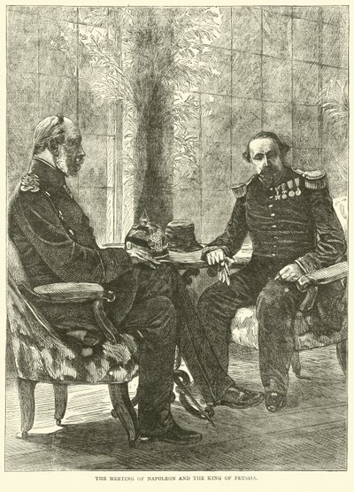 De ontmoeting van Napoleon en de koning van Pruisen, september 1870 door English School
