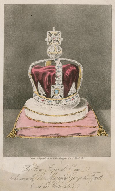 De nieuwe Keizerlijke Kroon te dragen door Zijne Majesteit George IV bij zijn Kroning door English School