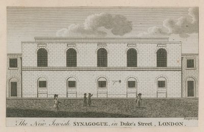 De nieuwe Joodse Synagoge in Dukes Street, Londen door English School