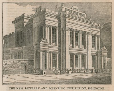 Het nieuwe Literaire en Wetenschappelijke Instituut, Islington, Londen door English School