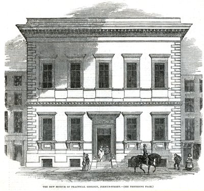 Het nieuwe Museum of Practical Geology, Jermyn Street, Londen door English School