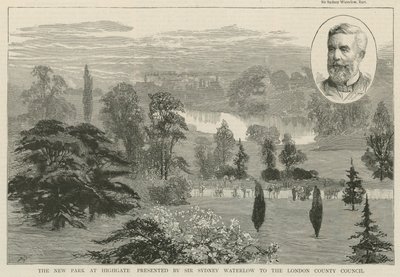 Het nieuwe park in Highgate geschonken door Sir Sydney Waterlow door English School