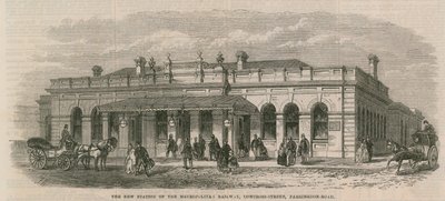 Het nieuwe station van de Metropolitan Railway door English School