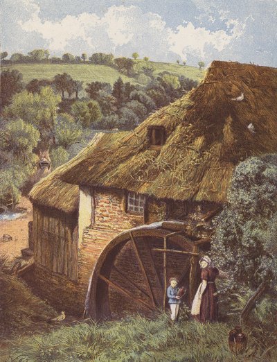 De oude watermolen door English School