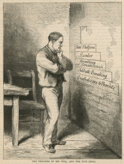 De gevangene in zijn cel en de vijf stappen door English School