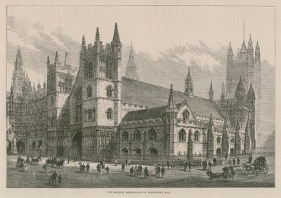 Het voorgestelde herstel van Westminster Hall door English School