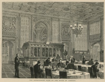 De verfrissingsruimte in het Lagerhuis door English School