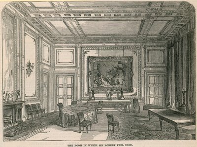 De kamer waarin Sir Robert Peel stierf door English School