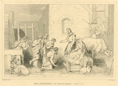 De herders in Bethlehem, Lucas II door English School