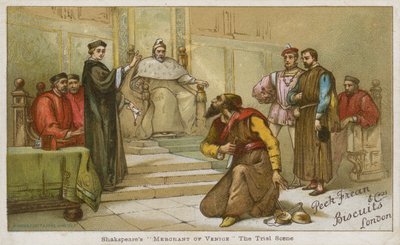 De rechtszaak uit Shakespeares De Koopman van Venetië door English School