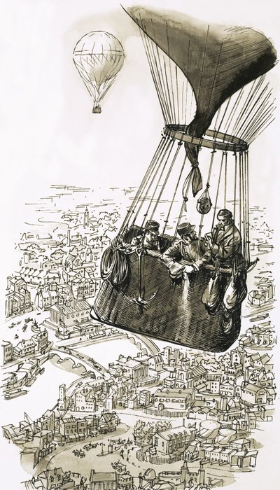 De eerste reguliere luchtpostdienst ter wereld werd opgericht in 1870 door English School