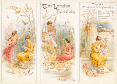 Theaterprogramma, The London Pavilion, Piccadilly door English School