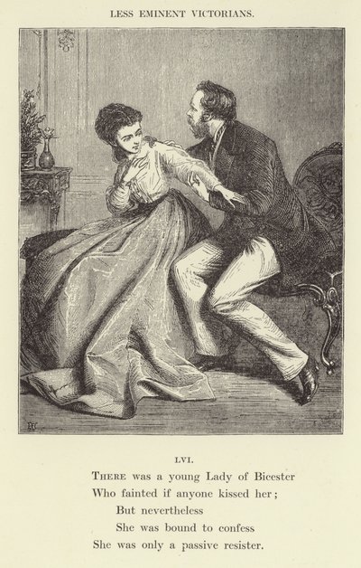 Er was een jonge dame uit Bicester (gravure) door English School