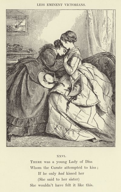 Er was een jonge dame uit Diss (gravure) door English School