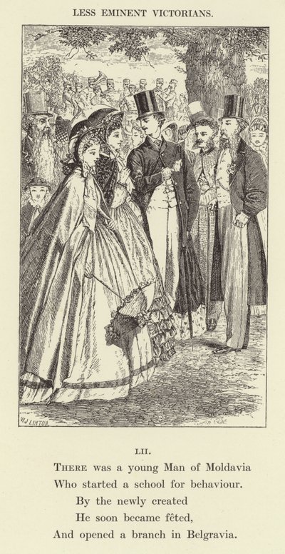 Er was een jonge man uit Moldavië (gravure) door English School