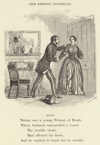 Er was een jonge vrouw uit Hessle (gravure) door English School