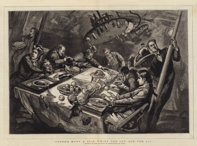 "Er is veel slip tussen de beker en de lip", een diner op de Atlantische Oceaan in halve storm door English School
