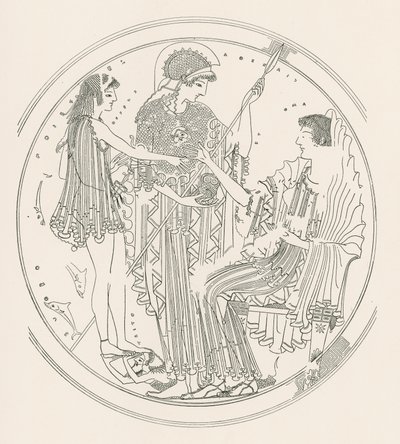 Theseus en Amphitrite (gravure) door English School