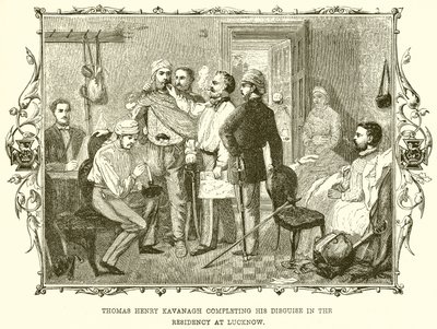 Thomas Henry Kavanagh voltooit zijn vermomming in de Residentie in Lucknow door English School