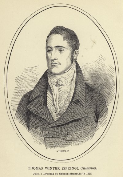 Thomas Winter, Spring, kampioen, van een tekening door George Sharples in 1822 door English School