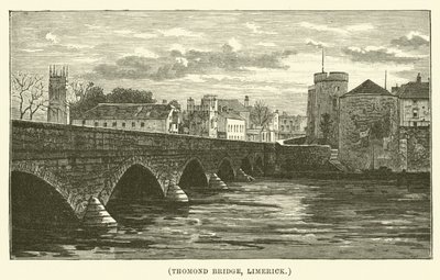 Thomond Bridge, Limerick (gravure) door English School