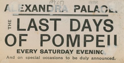 Ticket voor De Laatste Dagen van Pompeii in het Alexandra Palace door English School