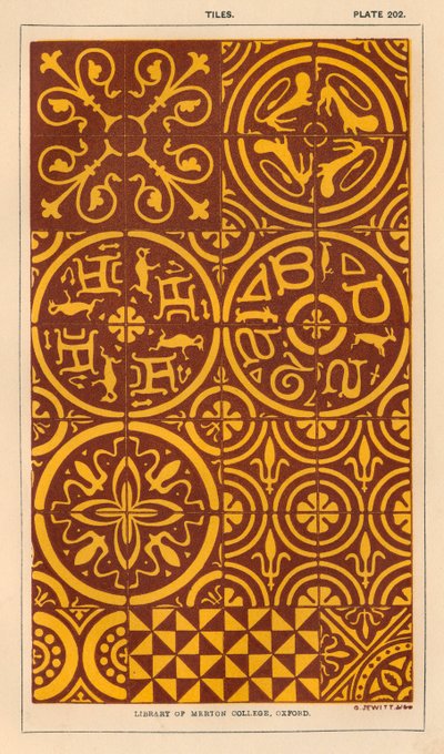 Tegels (kleurenlitho) door English School
