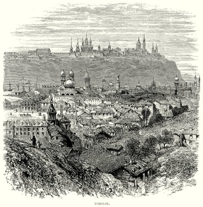 Tobolsk (gravure) door English School