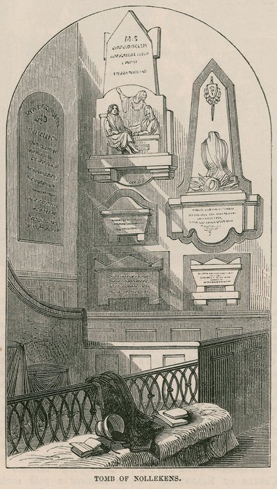 Graf van kunstenaar Joseph Nollekens, Paddington Church, Londen door English School