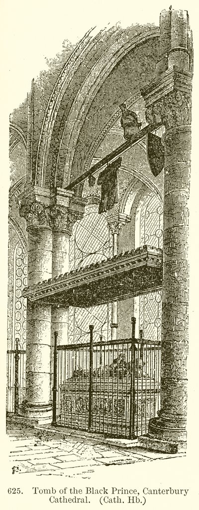 Graf van de Zwarte Prins, Canterbury Kathedraal door English School
