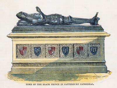 Graf van de Zwarte Prins in de kathedraal van Canterbury door English School
