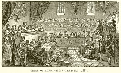 Proces van Lord William Russell, 1683 door English School