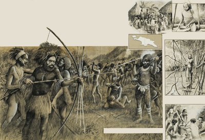Stamleden van Nieuw-Guinea door English School