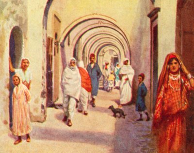 Tripoli, een gewelfde straat door English School