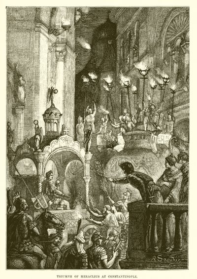 Triomf van Heraclius in Constantinopel door English School