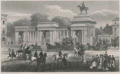 Triomfboog, Hyde Park Corner, Londen door English School