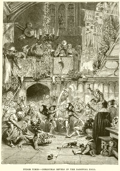Tudor Tijden--Kerstmis Feesten in de Baroniale Hal door English School