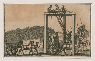 Tyburn Boom, omstreeks 1680 (gravure) door English School