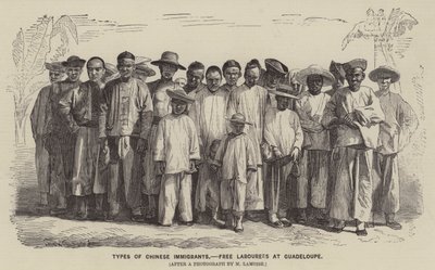 Typen Chinese immigranten, vrije arbeiders in Guadeloupe door English School