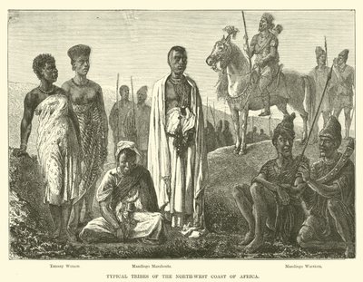 Typische stammen van de noordwestkust van Afrika door English School