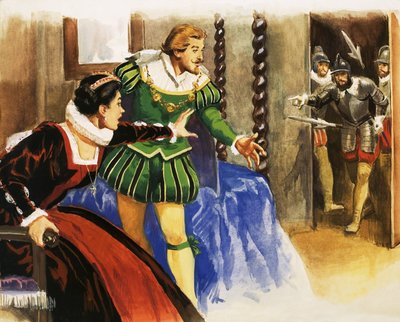 Ongeïdentificeerd paar, mogelijk Koningin Elizabeth I en Sir Francis Drake door English School