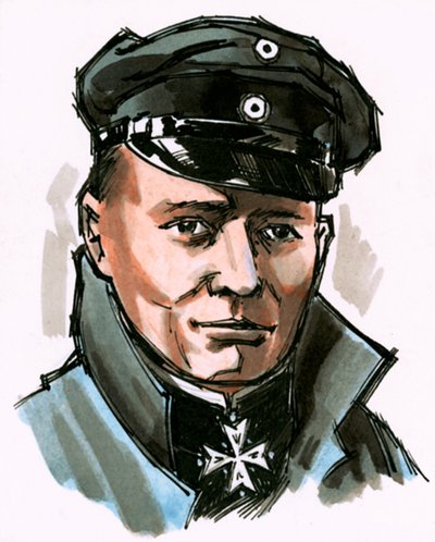 Ongeïdentificeerd portret van Duitse commandant door English School