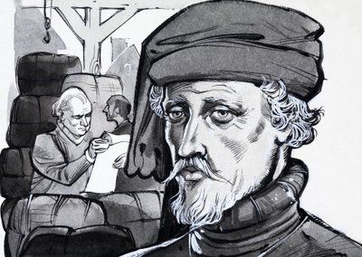 Ongeïdentificeerd portret van koopman door English School