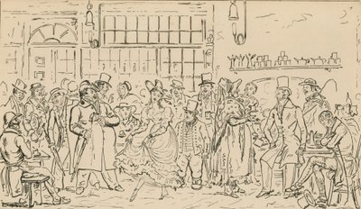 Ongeïdentificeerde scène, mogelijk gerelateerd aan de Cock and Hen Club door English School