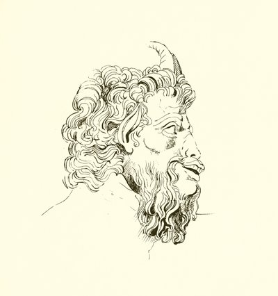 Vereniging van een menselijk gezicht met dat van een geit, uit de Villa Albani door English School